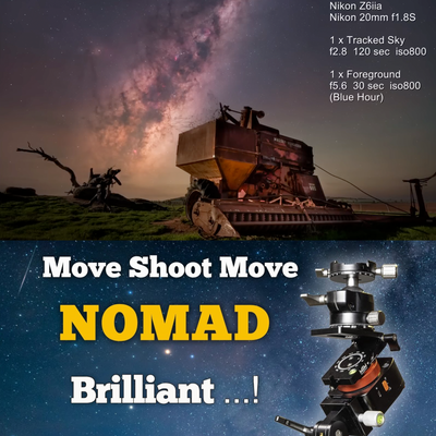 MOVE SHOOT MOVE NOMAD Grab & Go Star Tracker for Beginner and Experienced Photographers,  🎁 Holiday Sale is ON!