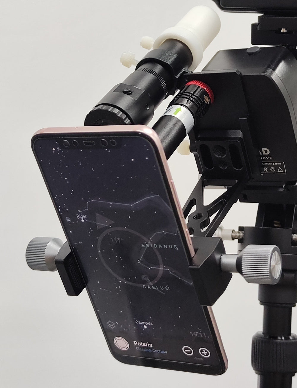 Support de téléphone pour alignement polaire en astrophotographie sur NOMAD /MSM Rotator