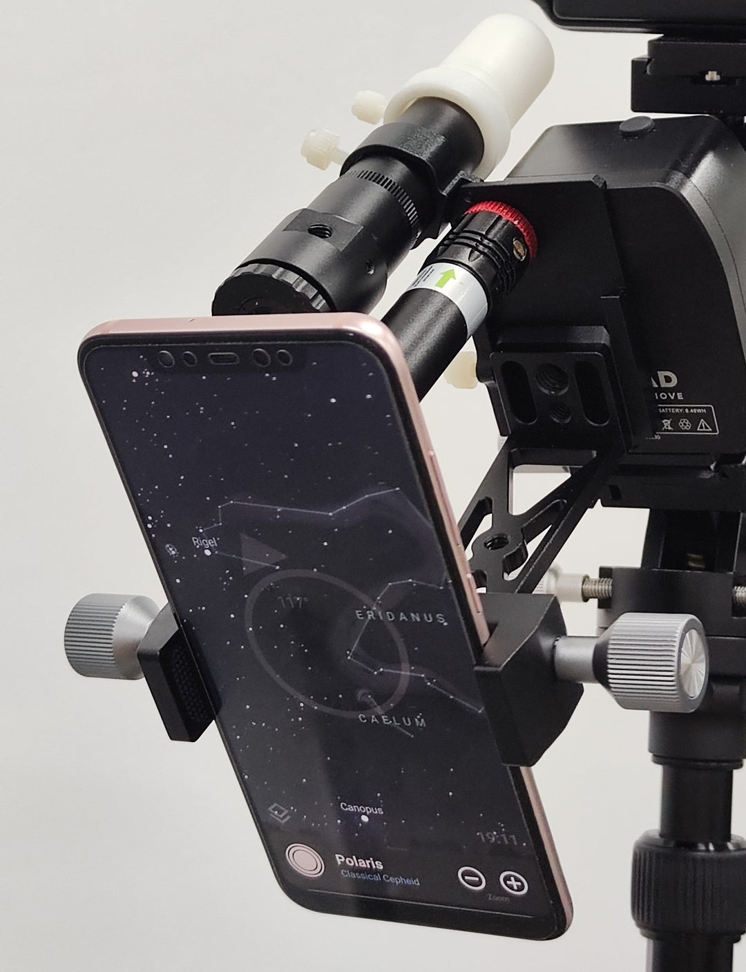 Support de téléphone pour alignement polaire en astrophotographie sur NOMAD /MSM Rotator