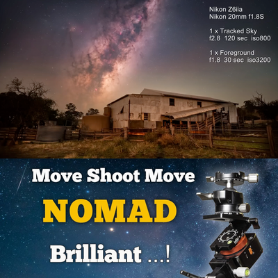 MOVE SHOOT MOVE NOMAD Grab & Go Star Tracker for Beginner and Experienced Photographers,  🎁 Holiday Sale is ON!
