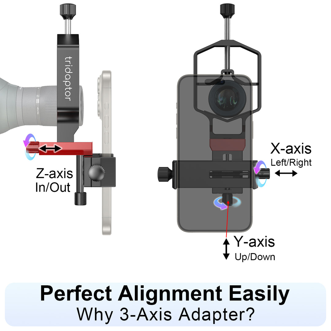 Tridaptor | 3-Axis Precision Smartphone Adapter for Microscopes