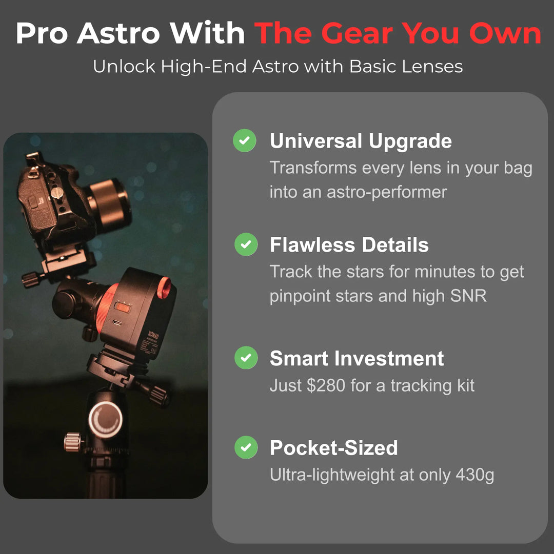 Basic lenses also can capture great astro shots with NOMAD tracker