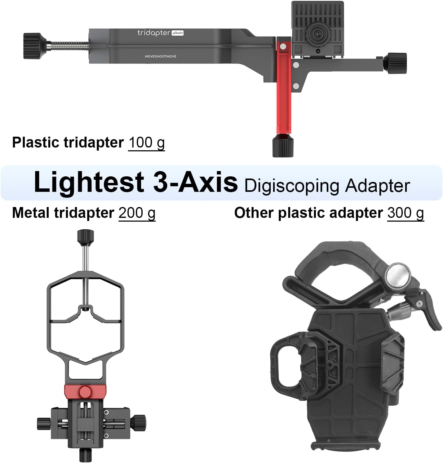 Ultra-lightweight Plastic Tridaptor😲The Lightest 3-Axis Adapter