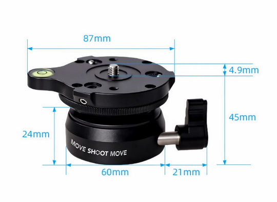 MSM Leveling Base with Bubble Level — Level Shots in Seconds, No Tripod Leg Adjustments Needed