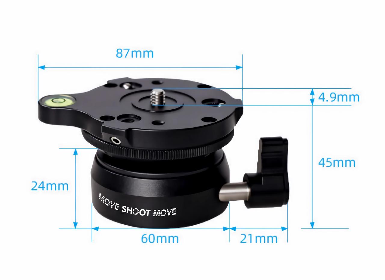 Camera Base Level MSM Leveling Base with Bubble Level — Level Shots in Seconds, No Tripo ...