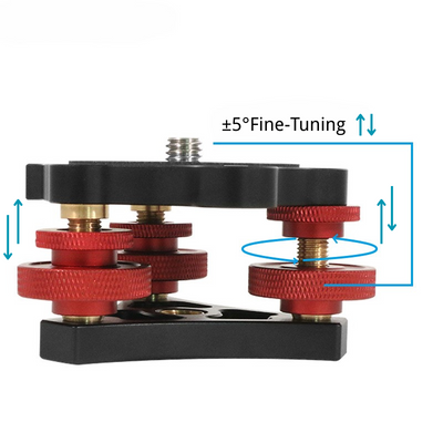 MSM ±5°Fine-Tuning Leveling Base, tripod head, camera base with 3/8 screw