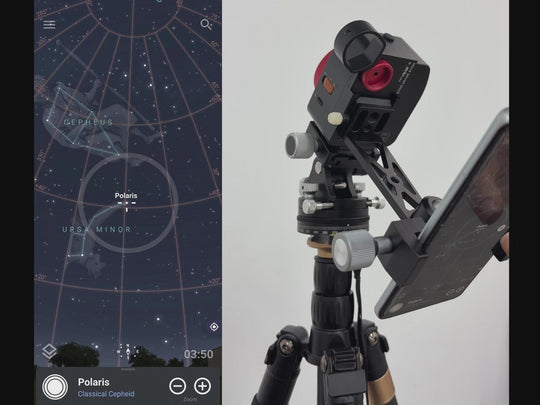 Support de téléphone pour alignement polaire en astrophotographie sur NOMAD /MSM Rotator
