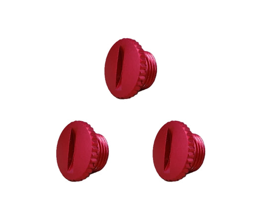 Bouchon à vis rouge × 3 (pour l&