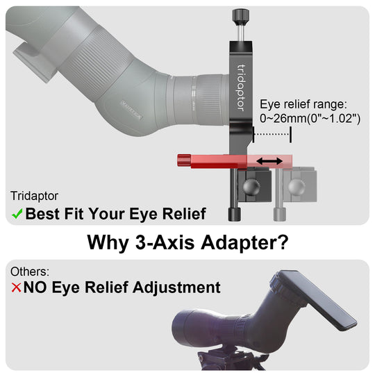 tridaptor - The best universal telescope phone adapter ever-3-axis(X,Y,Z) adjustment!