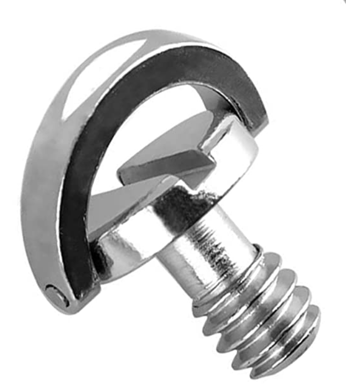 Anneaux en D en acier inoxydable 1/4" vis x 5 pcs